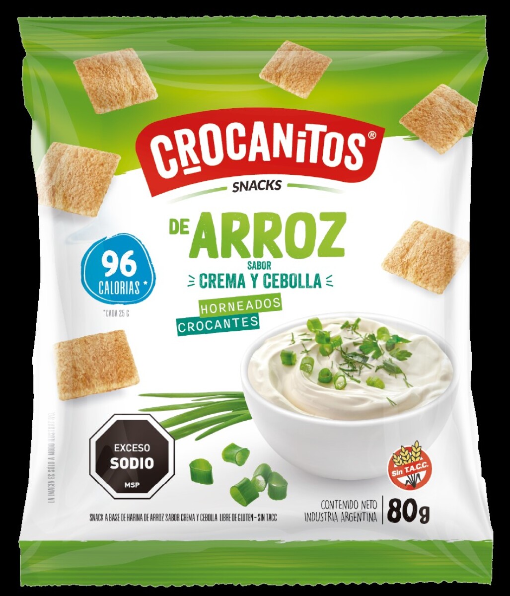 SNACK ARROZ CROCANTITOS 80G CEBOLLA 