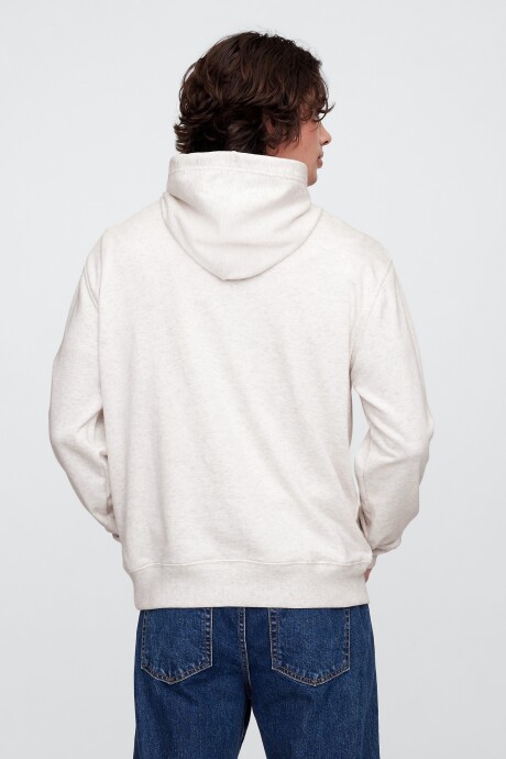 Buzo Canguro Logo Gap Sin Felpa Hombre Pale Grey Heather Bc01