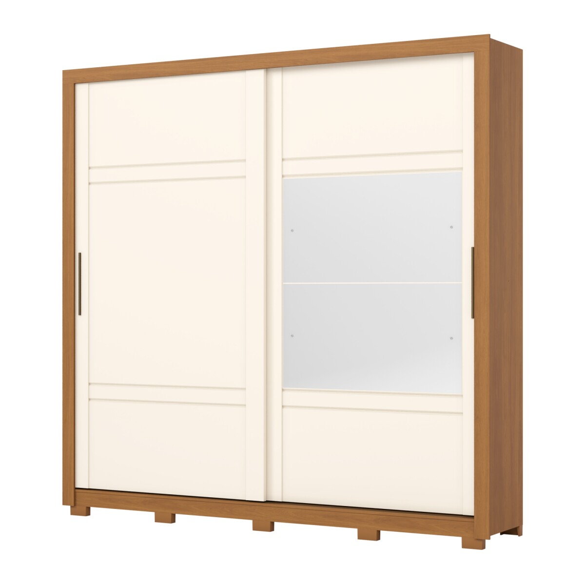 ROPERO SINTRA 2 PUERTAS 4 CAJONES INTERNOS CON ESPEJO GUARDARROPA CLOSET ARMARIO - OFF WHITE 