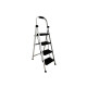 Escalera Tijera 4 Escalones De metal/plastico Negro/Blanco