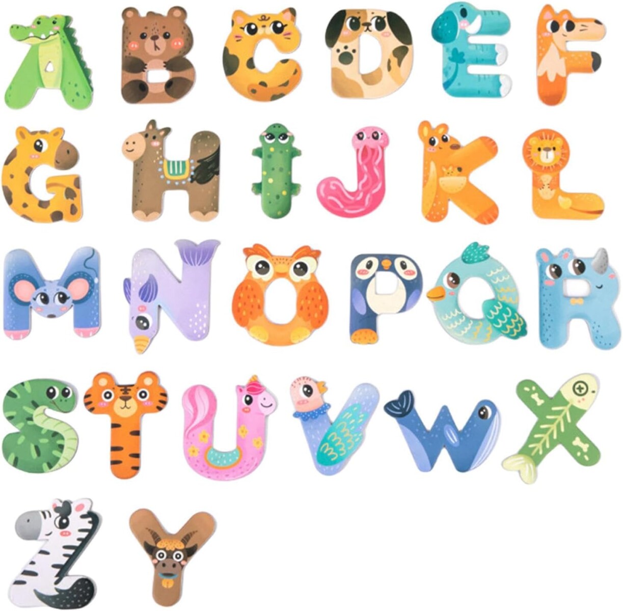 Set letras magneticas animales 