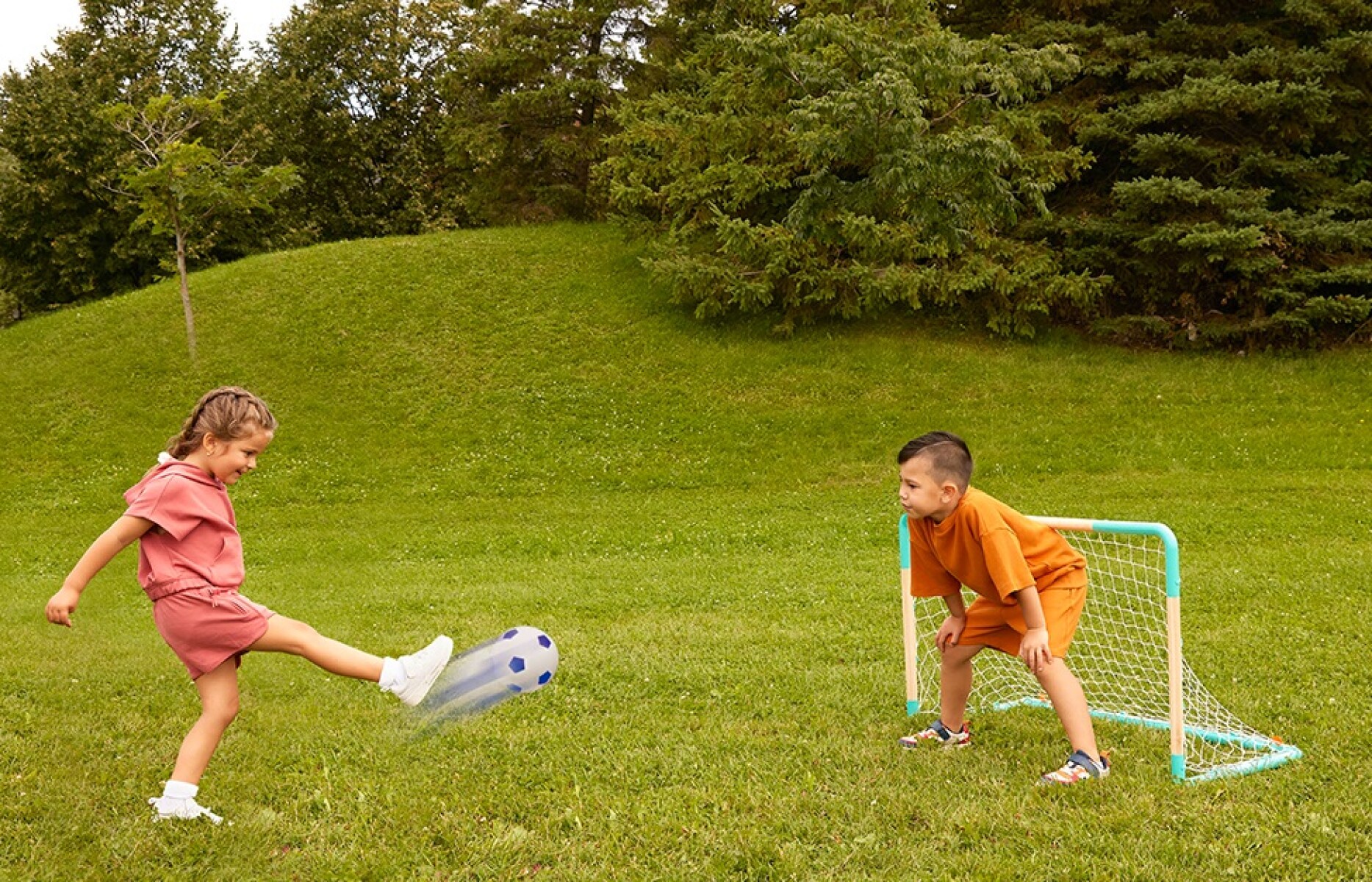 Arco de Futbol incluye inflador y pelota 