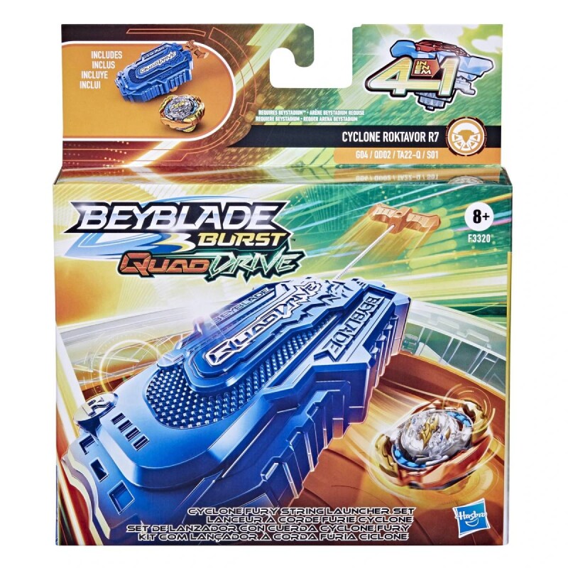 Beyblade Burst QuadDrive + Lanzador Cyclone Roktavor
