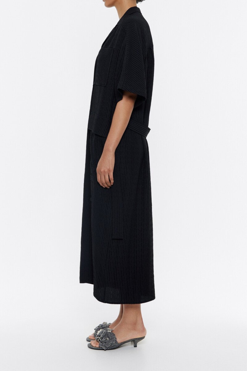 VESTIDO LARGO CAMISERO Negro