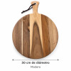 Tabla Redonda de Madera 30cm con Cabo Tabla Redonda de Madera 30cm con Cabo