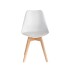 Silla de Comedor Nórdica Estilo Eames de Madera Acolchonada Color Blanco Silla de Comedor Nórdica Estilo Eames de Madera Acolchonada Color Blanco