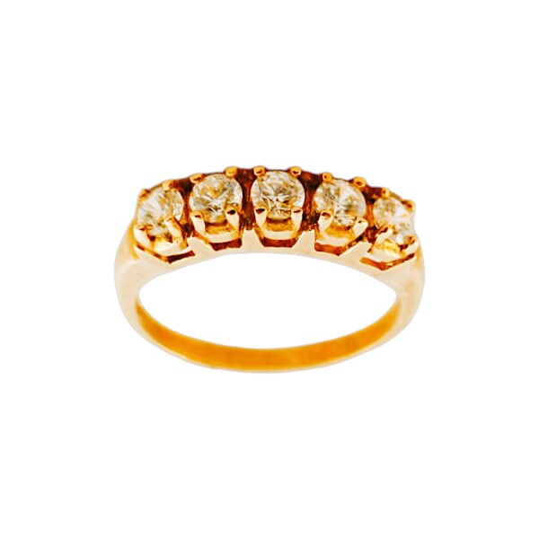 Anillo-Oro bajo-Piedra zirconia-AN8015 conpiedra