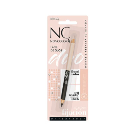 Delineador De Ojos Newcolor Lapiz Duo + Iluminador Delineador De Ojos Newcolor Lapiz Duo + Iluminador