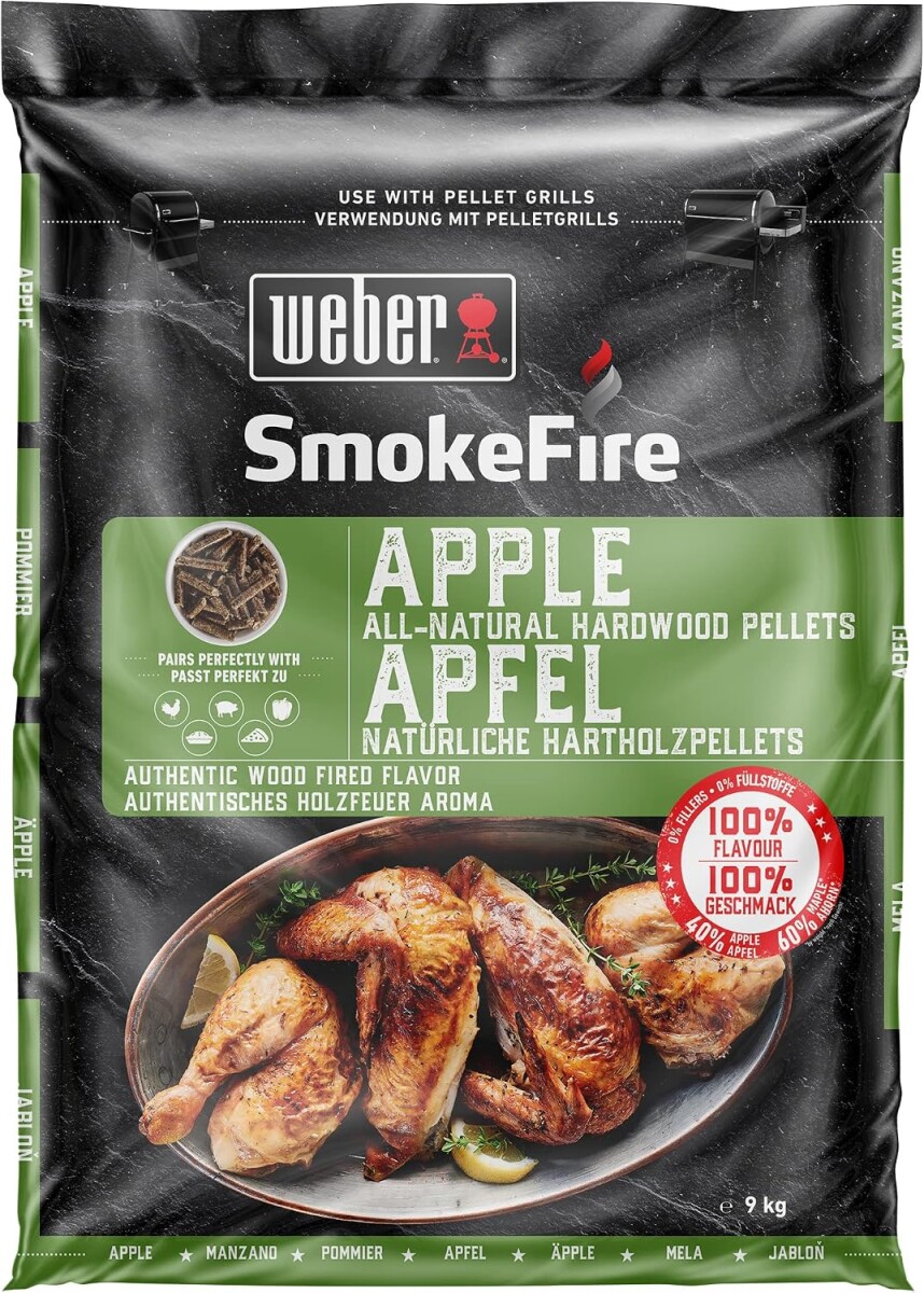 Pellets de madera manzano weber 