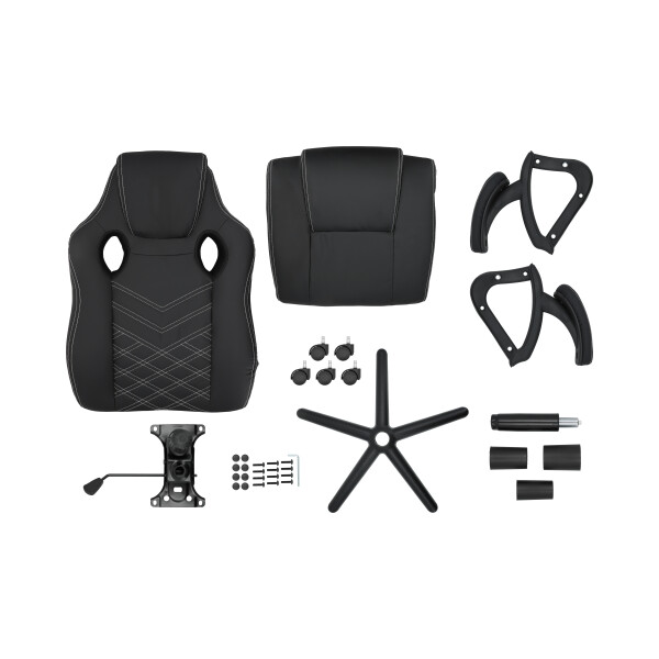 Silla Gamer Ergonómica Sillón Gaming Silla de Escritorio Tapizado Cuero ecologico Color Negro IMBACK Silla Gamer Ergonómica Sillón Gaming Silla de Escritorio Tapizado Cuero ecologico Color Negro IMBACK