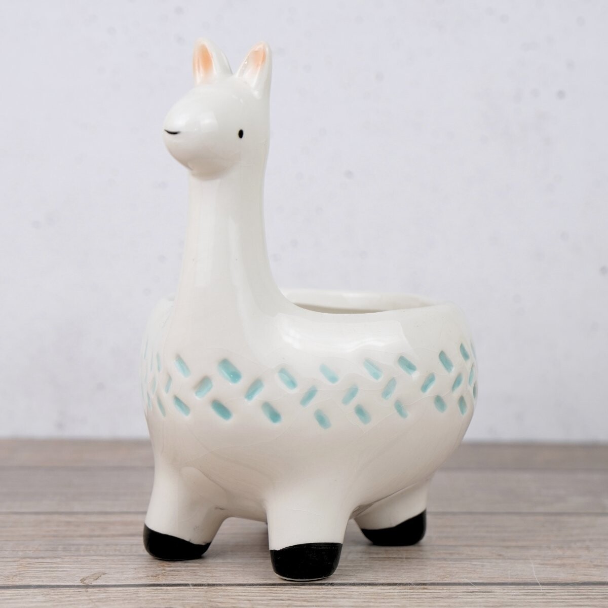 Maceta de ceramica mini llama 