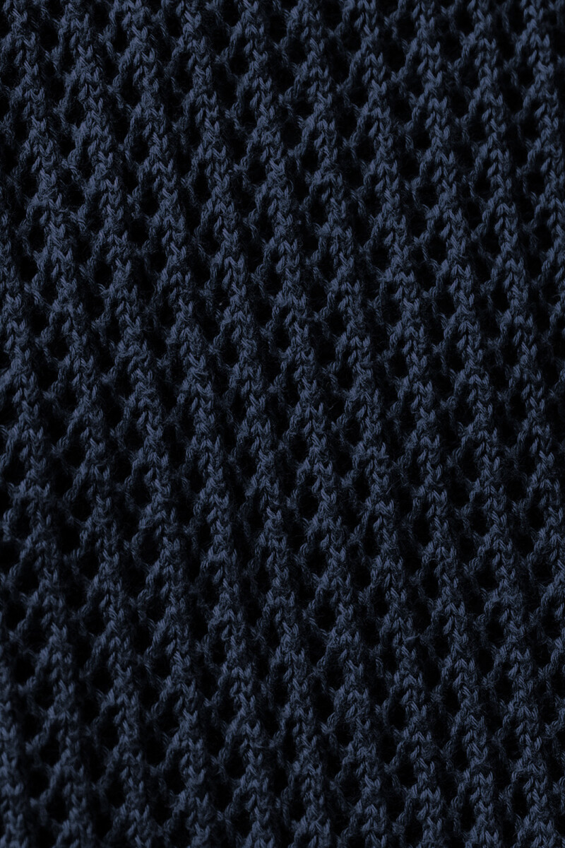 LONG SLEEVE KNITTED SHIRT Navy