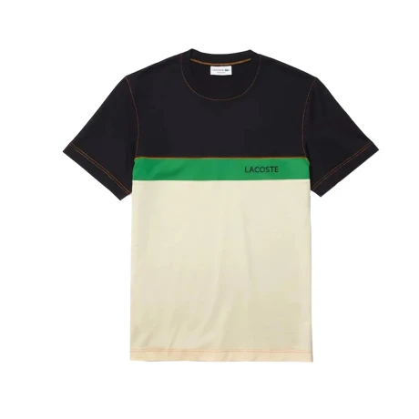 REMERA LACOSTE BASICA CIN KNITS White/Blue/Green