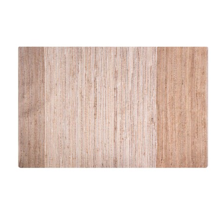 ALFOMBRA RAYAS YUTE-Y-ALGODON GRIS HEMMING II