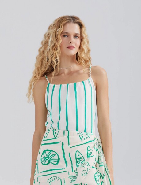 BLUSA SIN MANGAS MULTICOLOR