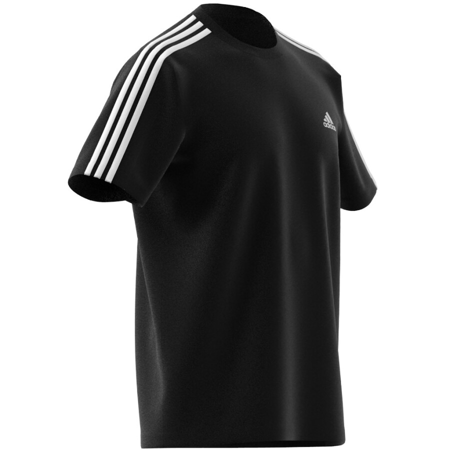 Remera de Hombre Adidas Essentials Single Jersey Negro - Blanco