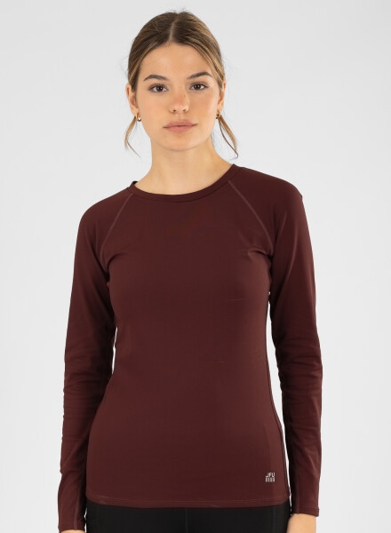 Remera manga larga fit Bordeaux