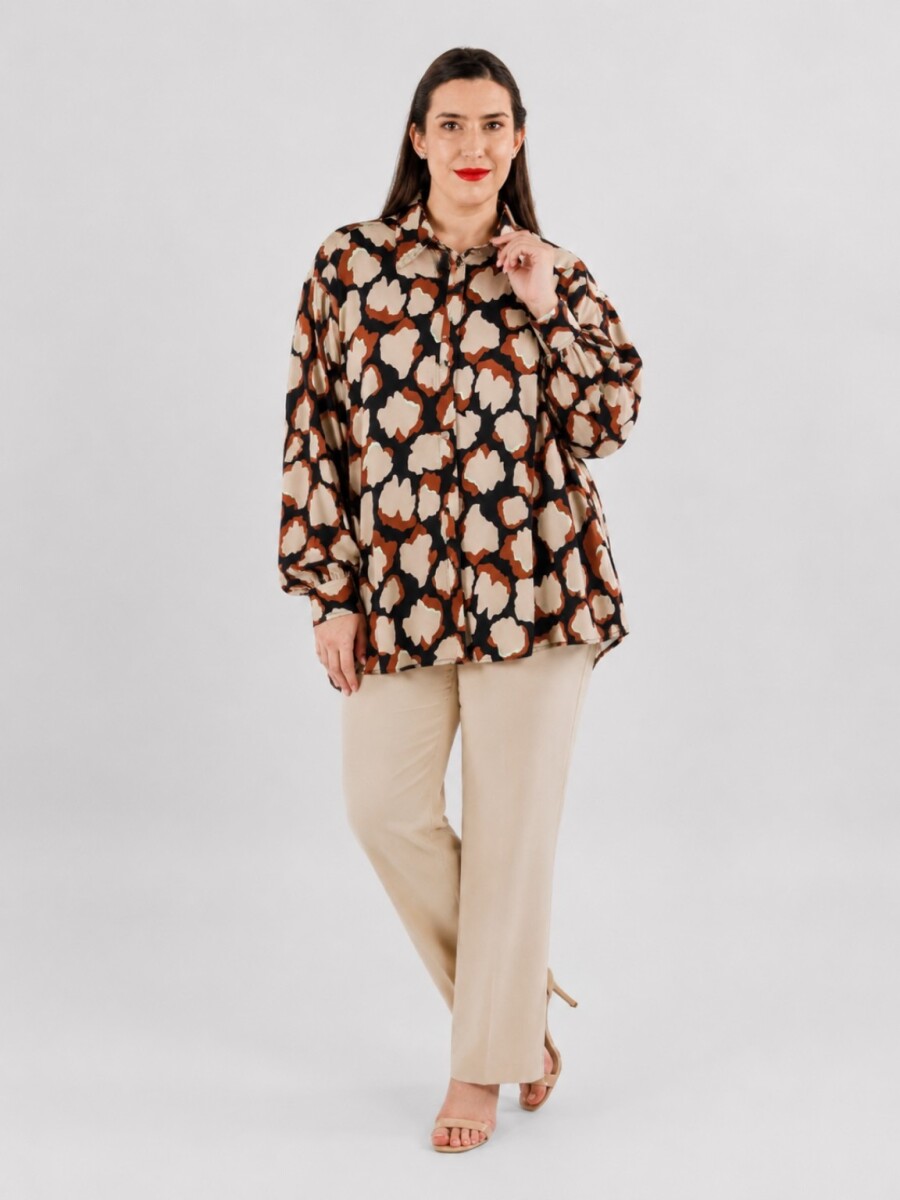 Camisa Sabana - Marrón - beige - negro 