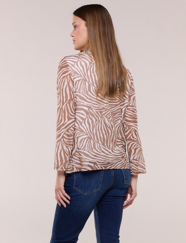 Cardigan Con Blusa TOSTADO/MULTI