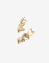 Aros Colgantes Largos Con Dijes Aros Largos Metal Corazón Multicharm - Dorado