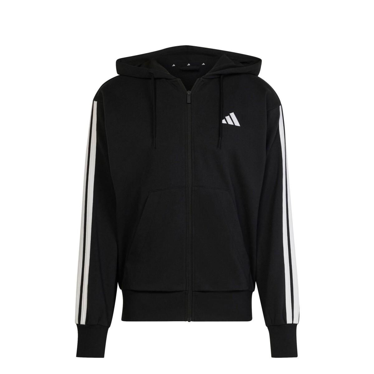 Campera de Hombre Adidas Essentials 3 - Negro - Blanco 