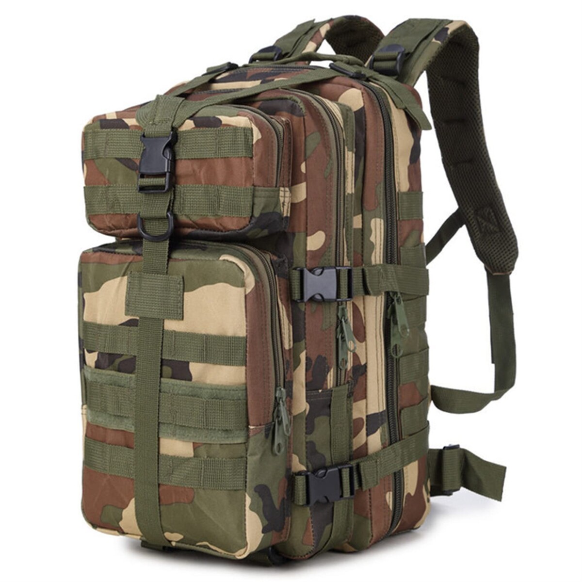 Mochila Camping Táctica Militar Impermeable 30 L Acampar - Color Variante Verde Militar 