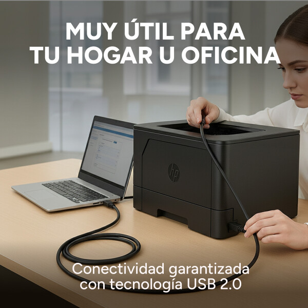 Cable HP DHCPT100 USB Para Impresoras Periféricos 2 Metros Color Negro