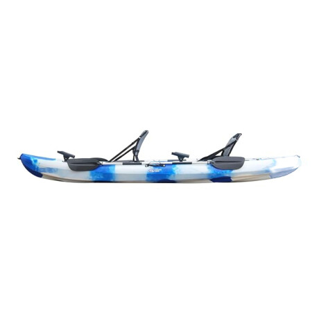 Kayak triplo 2 adultos + 1 niño con sillín Azul blanco