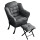 Silla Sillón Butaca Lazy Con Posapie Otomano Bolsillo Gris