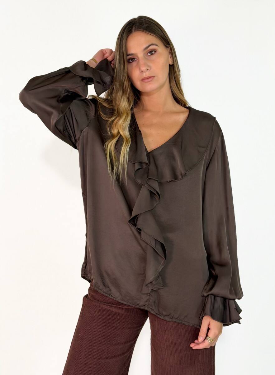 BLUSA ROSALBA - CHOCOLATE 