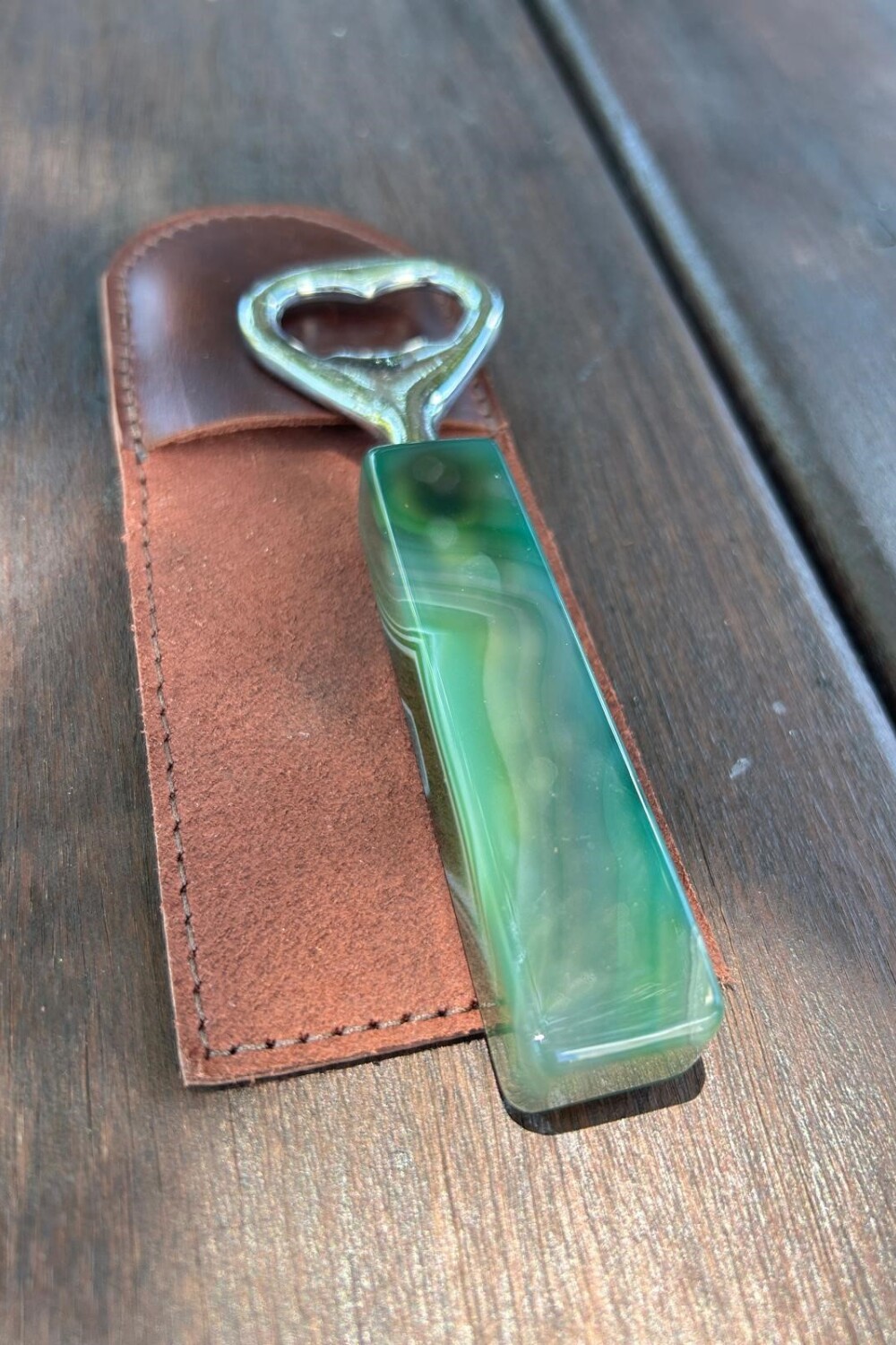 Long Beer Opener Verde / Chocolate
