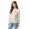 BUZO CON FLORES XS-XXL BEIGE