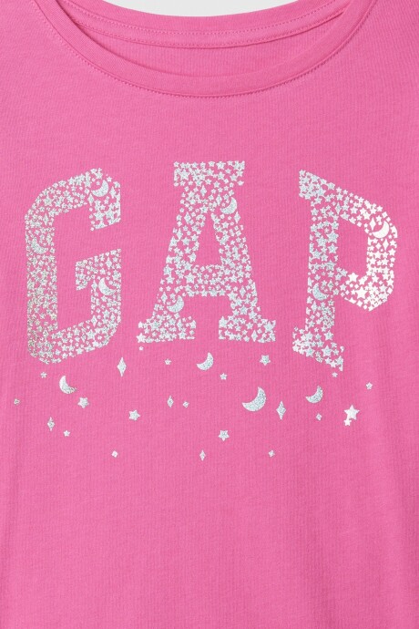 Remera Gráfico Manga Larga Niña Happy Pink