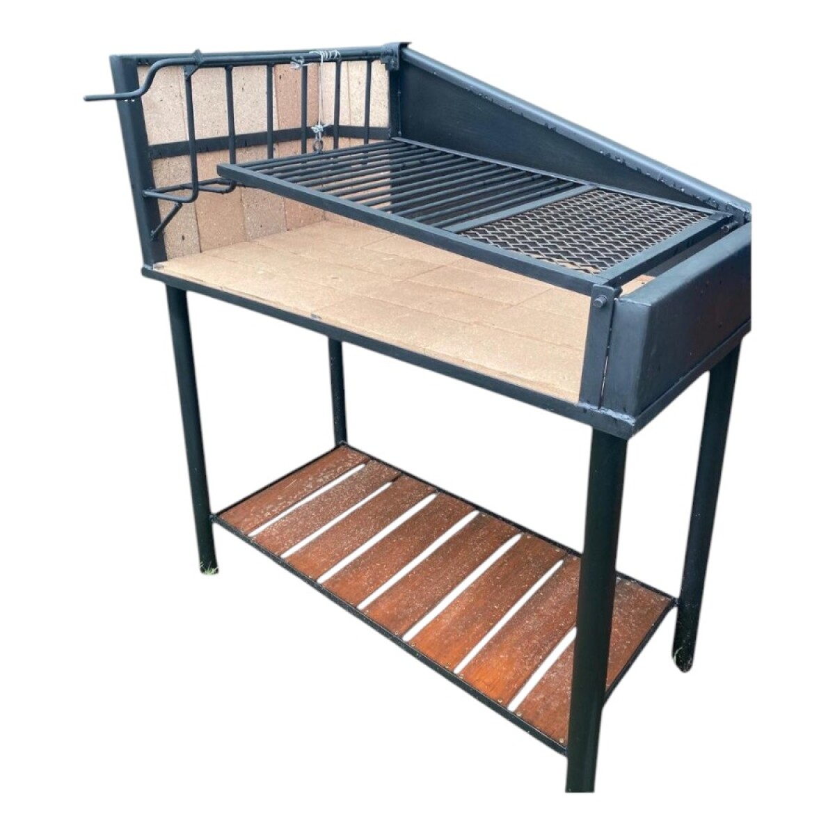 Parrillero 120x60 cm con Refractarios y Estante 