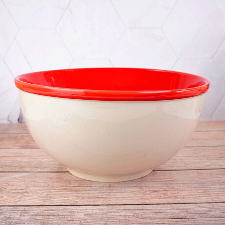 Bowl de ceramica rojo/beige Bowl de ceramica rojo/beige