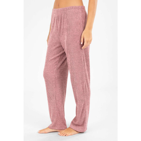 Pantalon rib fino rosado Rosa antique