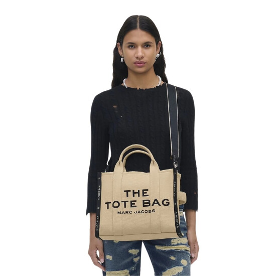 MARC JACOBS- THE JACQUARD MEDIUM TOTE BAG Beige