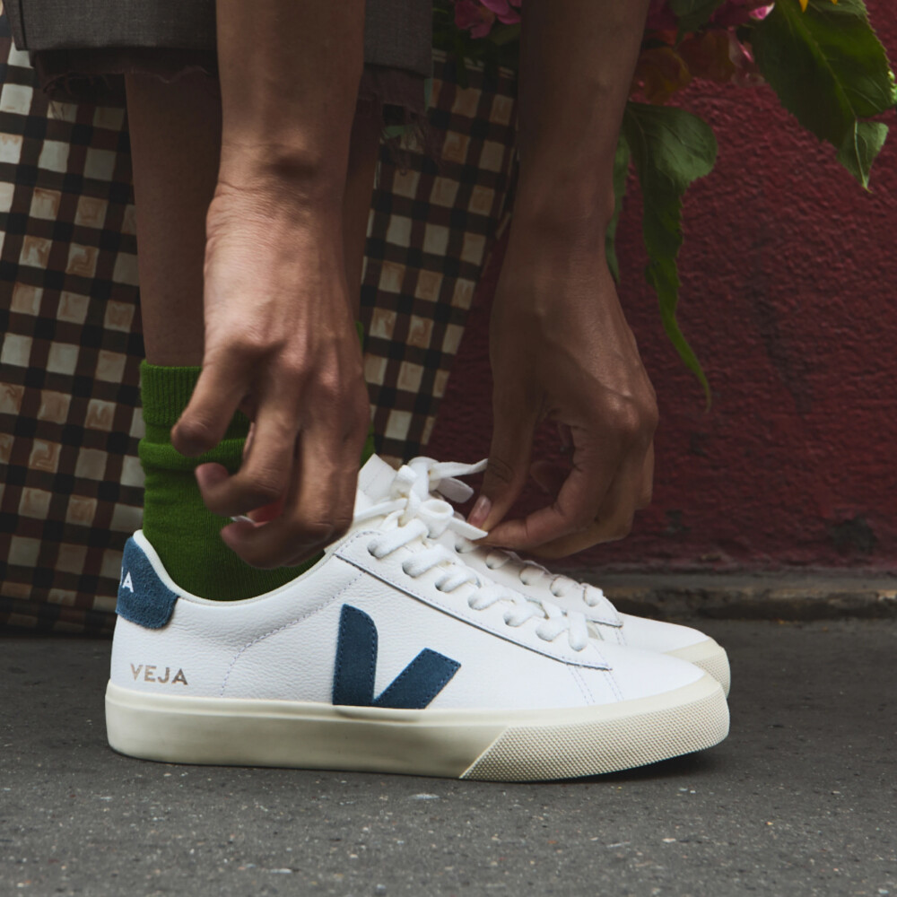 Zapatillas Veja Campo Hombre Blanco