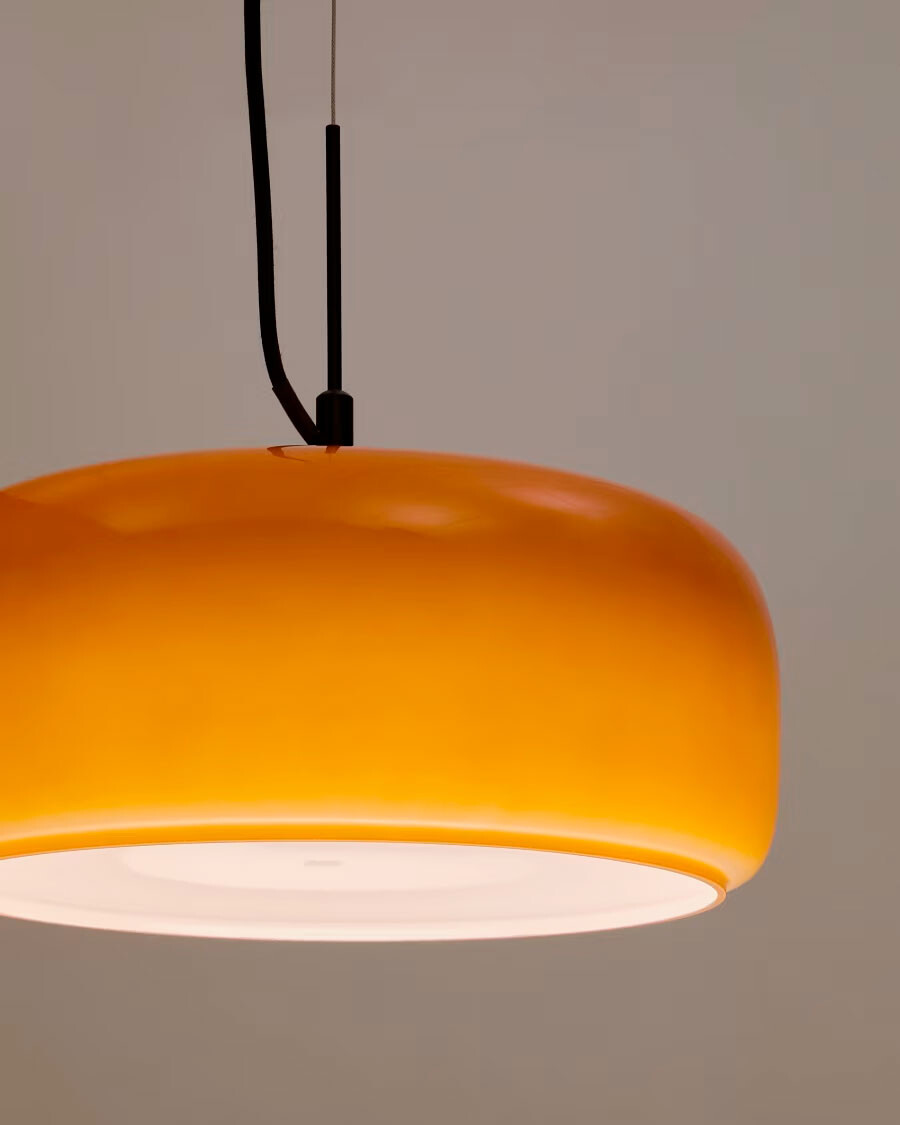 Lámpara de techo Reig de cristal naranja Ø 38 cm naranja Ø 38 cm