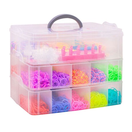Kit maleta con gomitas para hacer pulseras de colores Kit maleta con gomitas para hacer pulseras de colores