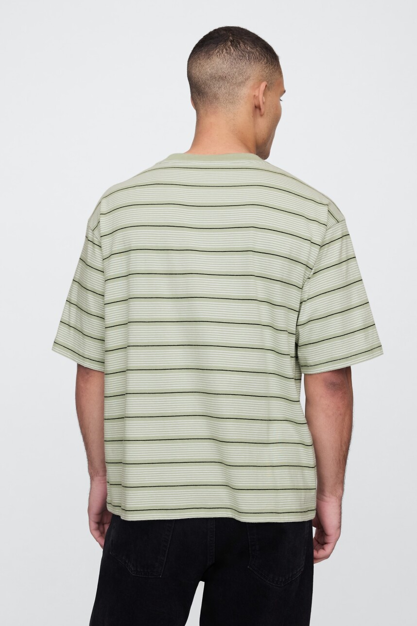 Remera A Rayas Ultra Soft Hombre Desert Sage