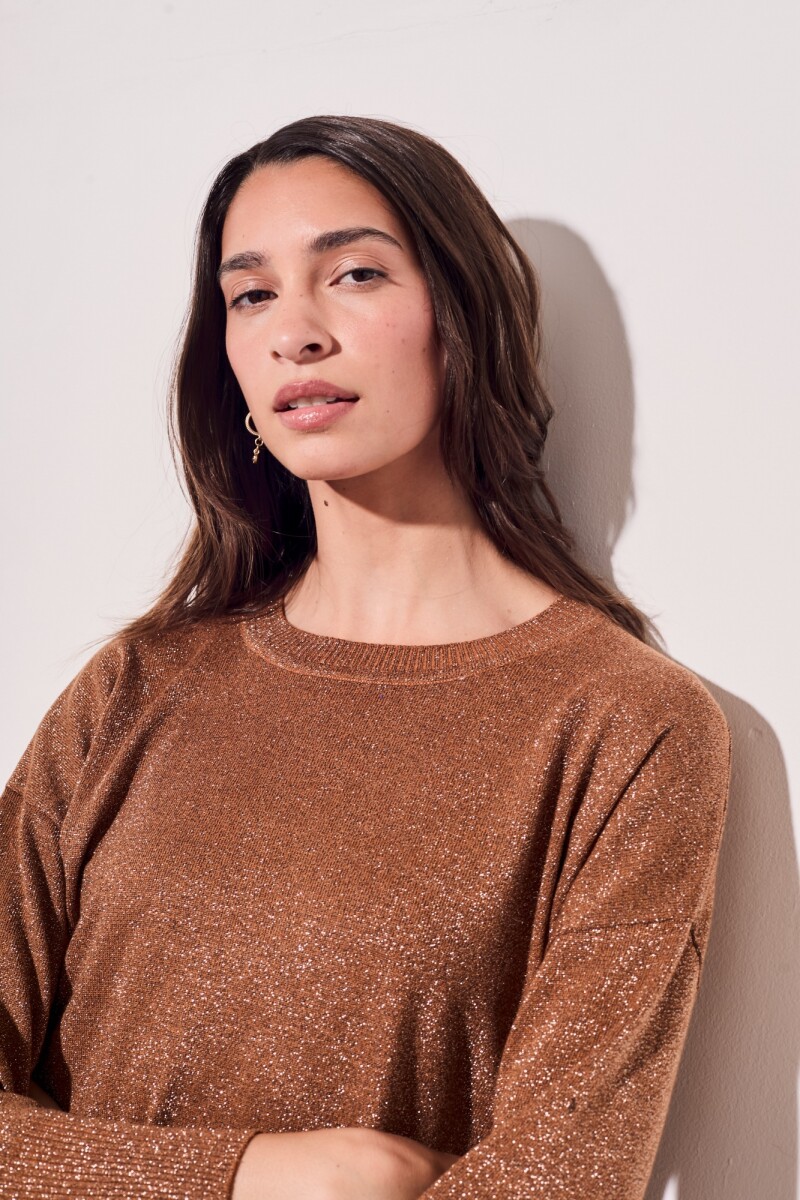 Sweater Lurex Camel