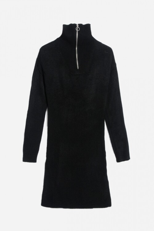Sweater largo medio NEGRO