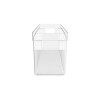 Caja cesto organizador plástico transparente 37x10x13 cm OU Caja Cesto Organizador Plástico Transparente 37x10x13 Cm Ou