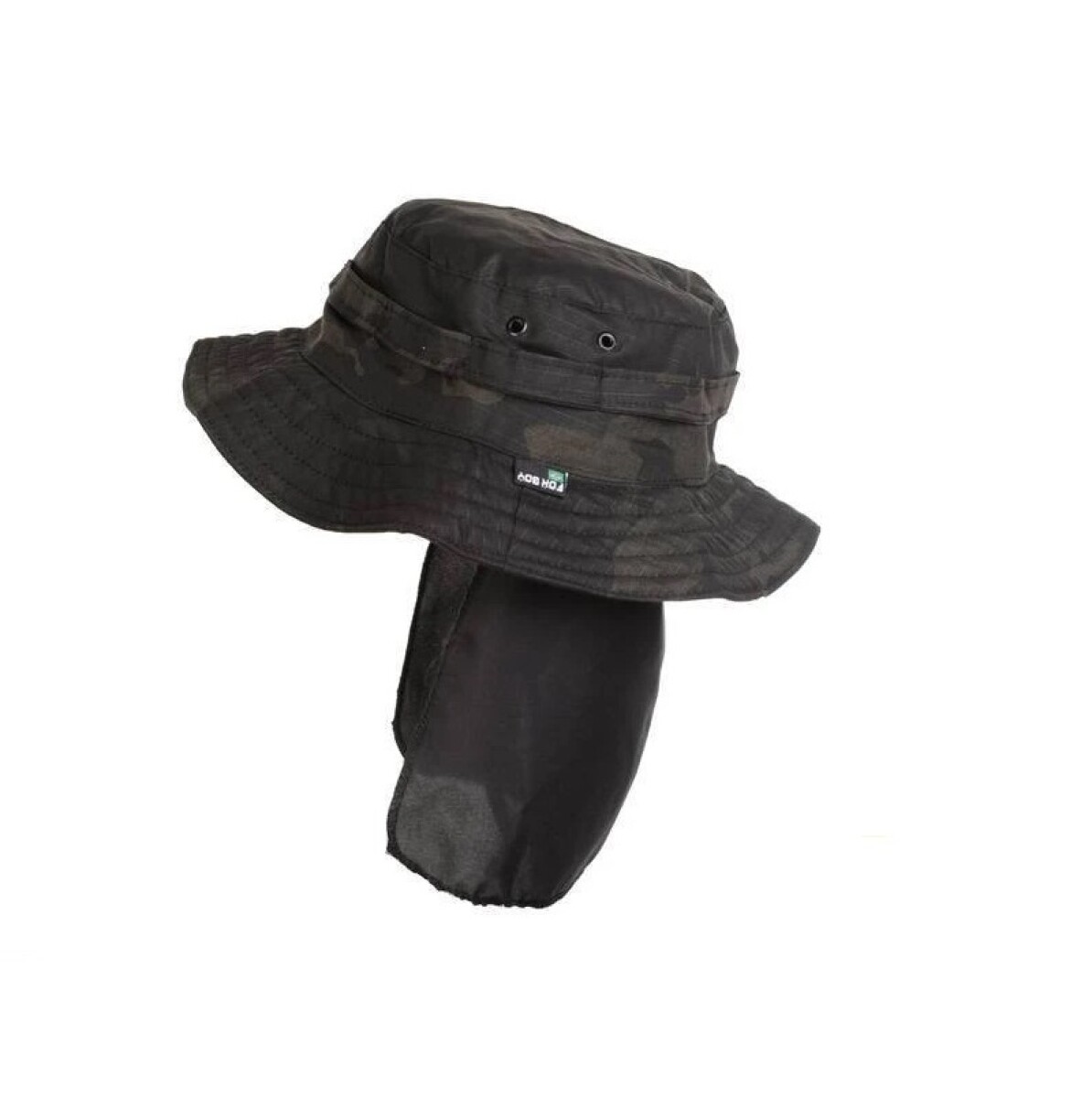 Sombrero Capelina de pescador con cubre nuca Protección UV50+ - Fox Boy - Multiforest Black 