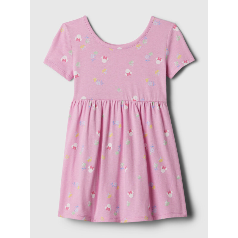 DIS SS PTF DRESS SUGAR PINK