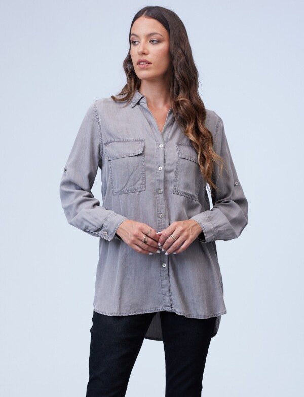 Camisa Tencel GRIS