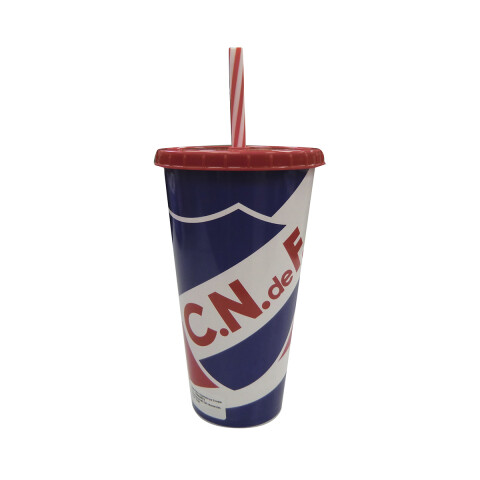 Vaso Plástico con Pajita Nacional 700ml U