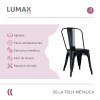 Pack 6 Sillas Tolix Lumax Varios Colores Living Comedor Negro