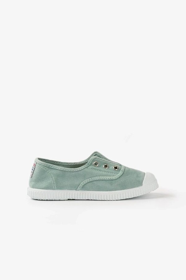 Zapatilla inglés puntera tintado enzimático aqua Verde